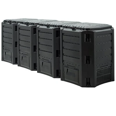Afbeelding van Deuba Composteerder 1600L 261x72x83cm Weerbestendig Zwart