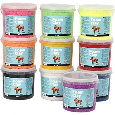 Afbeelding van Foam Clay®, 10x560 gr, kleuren assorti