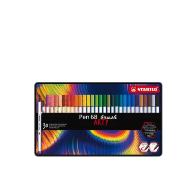 Afbeelding van Brushstift STABILO Pen 568/30 Arty assorti blik à 30 stuks