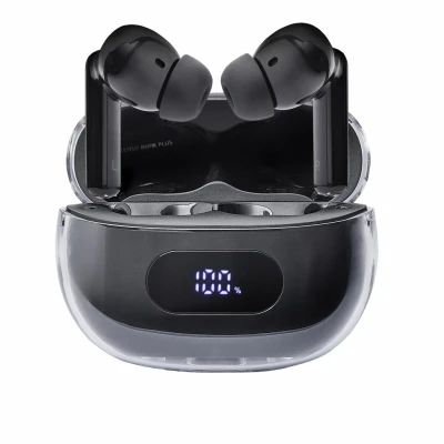 Afbeelding van Intenso Buds Plus T310AE Draadloze hoofdtelefoon met Active Noise Cancelling, ENC, Bluetooth en tot 25 uur muziekweergave, zwart