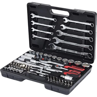 Afbeelding van KS Tools Doppenset 1/4′′ + 1/2′′ Steek Ringsleutels 82 delig