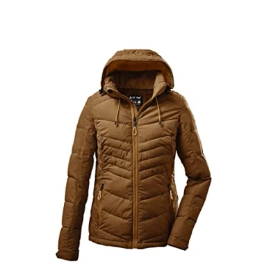 Afbeelding van killtec dames Gewatteerde jas met afritsbare capuchon KOW 149 WMN QLTD JCKT, dark curry, 42, 37420 000