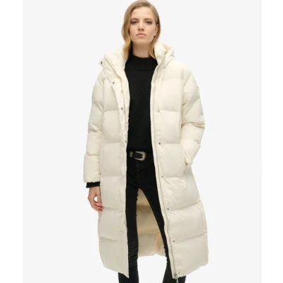 Afbeelding van Superdry coated gewatteerde jas ecru