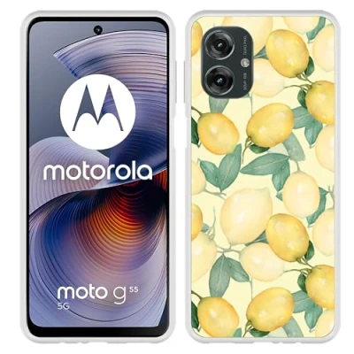 Afbeelding van Cazy Hoesje geschikt voor Motorola Moto G55 Siliconen Lemons