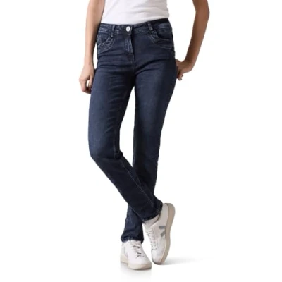 Afbeelding van Cecil IM Slim fit jeans, Dames, Maat: 32x32, Blau