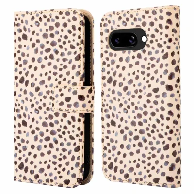 Afbeelding van Google Pixel 9a Hoesje Kunstleder imoshion Bookcase Black And White Dots Telefoonhoesje