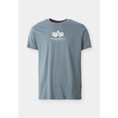 Afbeelding van Alpha Industries Basic Tshirt print, Heren, Maat: Medium, Denim blue