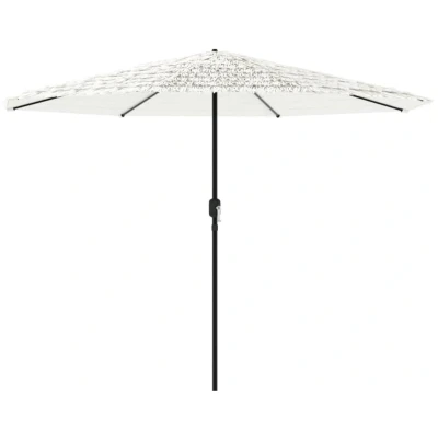 Afbeelding van vidaXL Parasol met stalen paal 388x388x248 cm wit