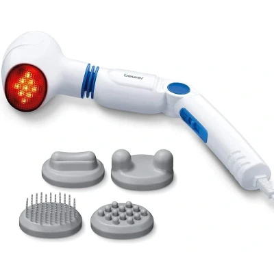 Afbeelding van Beurer MG 40 Massageapparaat massage Gun Infrarood warmte Flexibele handgreep Triggerpoints Trilling 3 Intensiteitsniveaus 4 Opzetstukken Jaar garantie