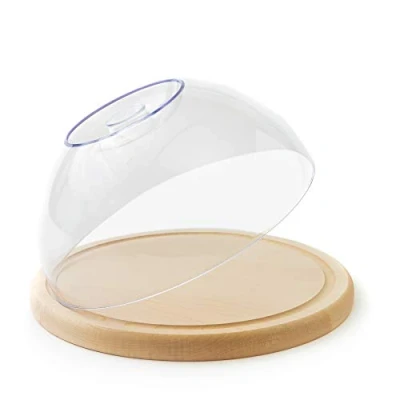 Afbeelding van Tuuli Kitchen Kaasklok Kaasbord Kaasplank Uit Hout Bewaren Van Kaas Fijne Vleeswaren Taart Taartdoos Φ 24 cm