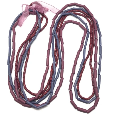 Afbeelding van Behave Layered ketting dames paars kleurig lange