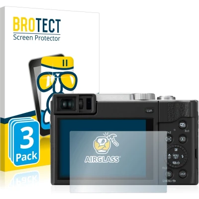 Afbeelding van BROTECT Glas Screen Protector voor Panasonic Lumix DC TZ95 (3 Stuks) Schermbeschermer [9H Hardheid, Beschermglas Folie niet Gehard Glas]