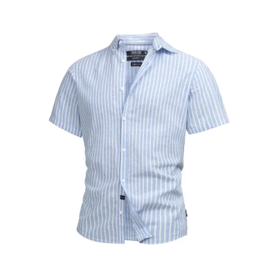 Afbeelding van Indicode Jeans Kurzarm Inbravida Overhemd, Heren, Maat: Small, Moonlight