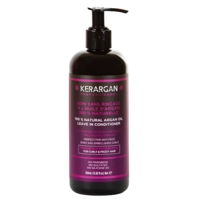 Afbeelding van Kerargan Dagelijkse Arganolie Verzorging voor Krullend Haar Voedend, Anti Kroezen, Ontwarrend Zonder Sulfaat, GMO 350ml
