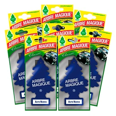 Afbeelding van Arbre Magique Mono, luchtverfrisser voor auto, geur: klassiek en elegant, levensduur tot 7 weken, gemaakt in Italië, verpakking van 8 stuks