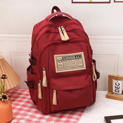Afbeelding van Grote damesrugzak/reistas/grote capaciteit outdoorbagagetas/modieuze computerrugzak Rood XH2150
