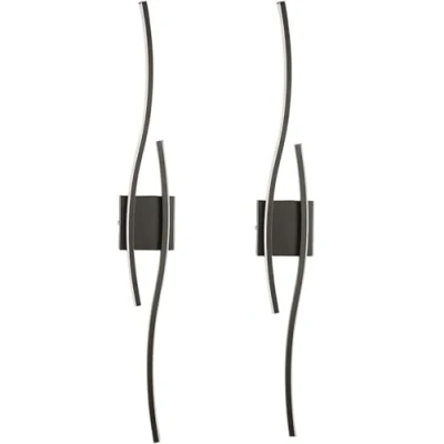 Afbeelding van ZLGUBAY 2 Pack Wandlamp Werkt op batterijen, USB Oplaadbaar met Afstandsbediening Dimbare Touch Draadloos, voor Woonkamer Hal Slaapkamer Wandkandelaar (zwart)