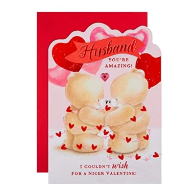 Afbeelding van Hallmark Valentijnsdag kaart voor echtgenoot Cute Forever Friends Design
