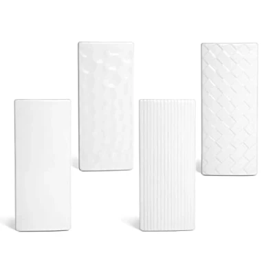 Afbeelding van A1669 Luchtbevochtiger, 4 delige set van keramiek, vlak, voor bevestiging aan radiator, verwarming, waterverdamper, diffuser