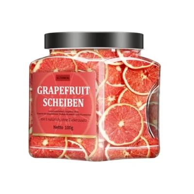 Afbeelding van Premium gedroogde grapefruitschijfjes 100 g, gedehydrateerde grapefruit, 100% natuurlijk, geen additieven en suiker toegevoegd