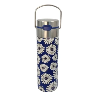 Afbeelding van Eigenart LEEZA Amami 11004 Dubbelwandige thermodrinkfles van roestvrij staal met sportsluiting en zeef, BPA vrij, 500 ml