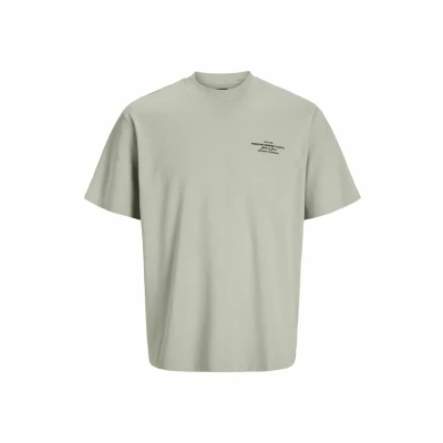 Afbeelding van Jack &amp; Jones Premium Jprblachad Branding CREW NECK TEE Tshirt print, Heren, Maat: Large, Silver lining