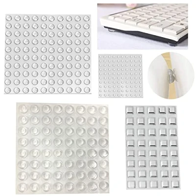 Afbeelding van Elastische buffer, transparant beschermbuffer, meubelbuffer, rubber deurbuffer voor geluids en slagdemping deuren, kasten, toetsenborden (304 stuks (4 maten))