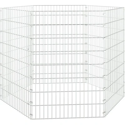 Afbeelding van vidaXL Konijnenkooi met 6 panelen 54x80 cm gegalvaniseerd ijzer