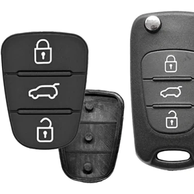 Afbeelding van 2 x draadloze afstandsbediening voor de auto, toetsenbord, 3 toetsen, compatibel met Hyundai/Kia