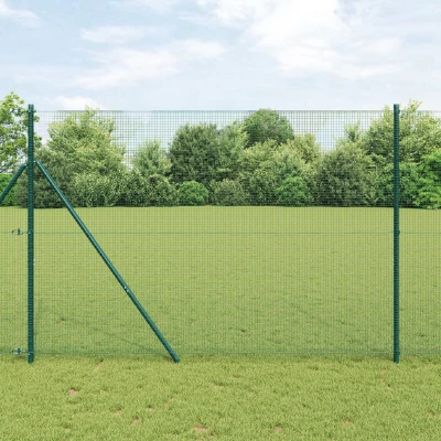Afbeelding van vidaXL Gelast Draad Hek Groen 1.5x50 m Staal