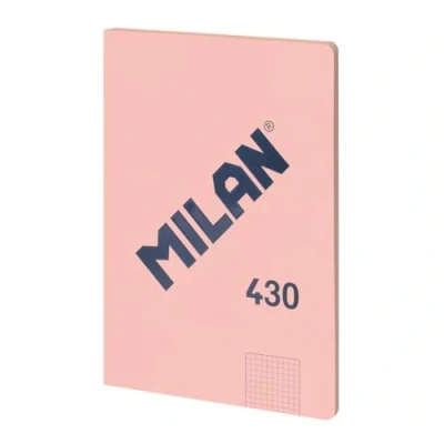 Afbeelding van MILAN® Notitieboek, gelijmd, geruit, 48 vellen A4, serie 1918, roze