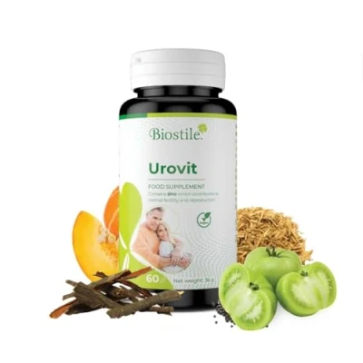 Afbeelding van Biostile Urovit capsules 60 ter ondersteuning van de mannelijke urinewegen en het behoud normale testosteronspiegels