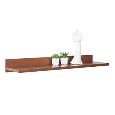 Afbeelding van RICOO wall shelf Wandplank zwevend 69 x 8 19 cm WM055 ER Hangende muur plank Wandrek eiken bruin rustiek