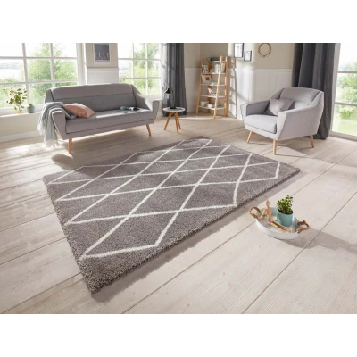 Afbeelding van Scandinavisch Vloerkleed Elle Decoration Abbe Grijs/crème 160x230 Cm