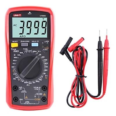 Afbeelding van UNI T UT890C Professionele digitale multimeter voltmeter ampèremeter ohmmeter True RMS 6000 kralen polymeter capaciteitstest en temperatuurmeting met LCD achtergrondverlichting