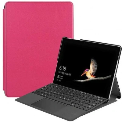 Afbeelding van Case2go Tablet Hoes geschikt voor Microsoft Surface Go 2 Tri Fold Book Case Magenta