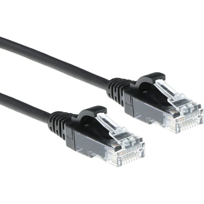 Afbeelding van Netwerkkabel Cat6 U/UTP 1 meter (100% koper, LSZH, Slimline, Zwart)