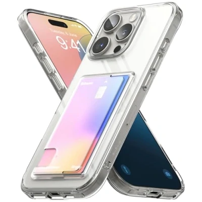 Afbeelding van Ringke Fusion Card Compatibel met iPhone 16 Pro Max Case Transparante Harde Achterkant Ingebouwde Kaarthouder Wallet Cover Hoesje Clear