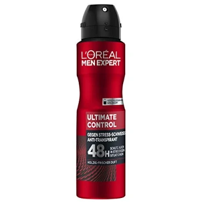 Afbeelding van L&#039;Oréal Men Expert Lichaamsverzorging, effectieve deospray voor mannen tegen stresszweet maximaal 48 uur frisheid, Ultimate Control, 6 x 150 ml