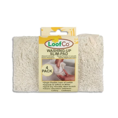 Afbeelding van Schoonmaaksponsjes Loofah Dun 4 stuks