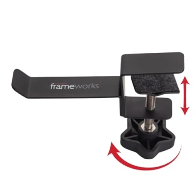 Afbeelding van Gator Frameworks Cases Koptelefoonhanger voor bureaus (GFW HP HANGERDESK), Zwart Klein
