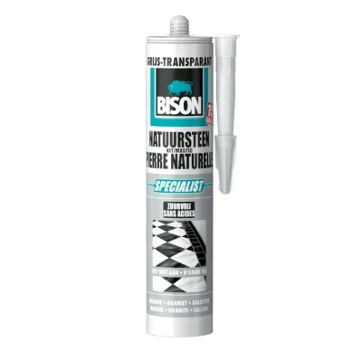 Afbeelding van Bison natuursteenkit transparantgrijs 310 ml