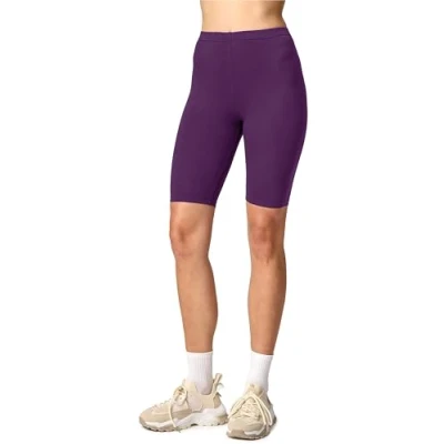 Afbeelding van Merry Style MS MS10 145 LE Dames Leggings Sport Vrijetijdsbroek Kort Viscose Sporbroek Yogabroek Pruim L