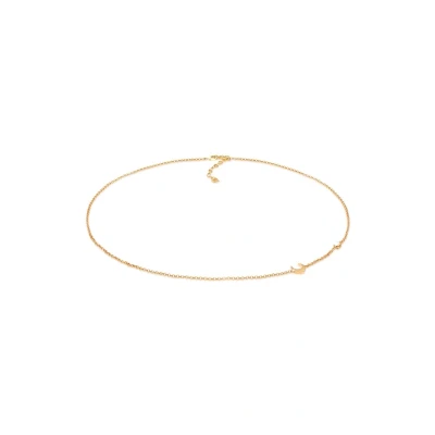 Afbeelding van Elli Choker HALF MOON Ketting goldcoloured, Dames, Maat: 40, Gold coloured