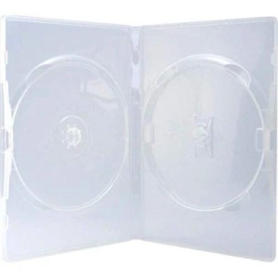 Afbeelding van 1 x Amaray Branded Double Clear DVD Case (Face on Face) 14mm Rug in Dragon Verpakking