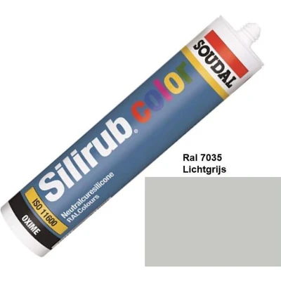 Afbeelding van Soudal Silirub Color 300ml RAL 7035 (lichtgrijs)