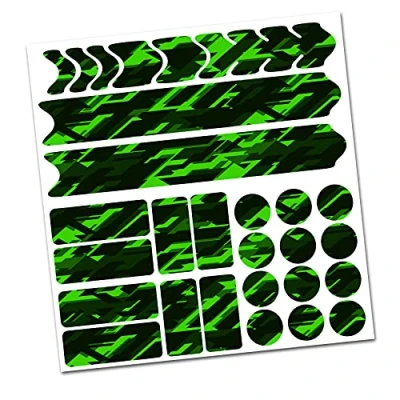 Afbeelding van AlphaShield framebescherming voor fiets, foliestickers, carbon, MTB/BMX, lakbescherming, R159, R161 (11 Futuristisch neon groen)