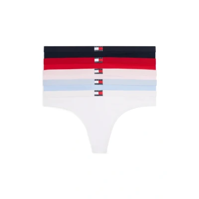 Afbeelding van Tommy Hilfiger Heritage 5 PACK String, Dames, Maat: 36, P red lt pnk rib wht nvy s blue