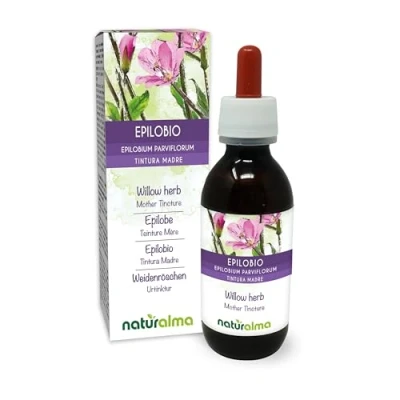 Afbeelding van Viltige basterdwederik (Epilobium parviflorum) kruid Alcoholvrije moedertinctuur Naturalma Vloeibaar extract druppels 120 ml Voedingssupplement Veganistisch