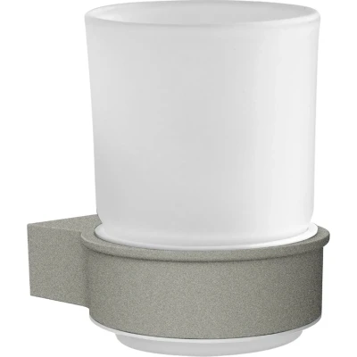 Afbeelding van LOFT GAME Bekerhouder Inclusief beker in glas Mat gelakt Grijs hangend